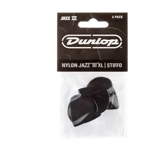 Pack De 6 Médiators Jim Dunlop 47PXLS Nylon Jazz I Ii & Iii