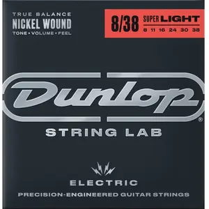 Comparateur de prix : Dunlop DEN0838 - Jeu de cordes guitare électrique - Nickel 08-38