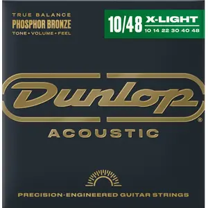 Dunlop Jeu Guitare Acoustique Dunlop Phosphore Bronze Extra Light 10-48 pas cher