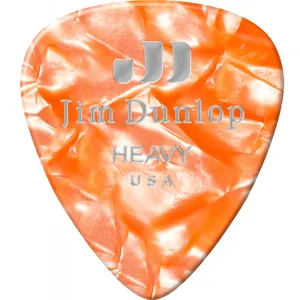 Comparateur de prix : Jim Dunlop Genuine Celluloid Classic, Player's Pack de 12, perloid orange, heavy