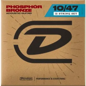 Jim DAP1047j Phosphor Bronze Light 12C 10-47 Jeux folk 12 cordes