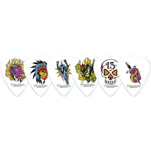 6 mediators Dunlop Black Line 1.14mm - BL100P114 pas cher