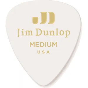 Comparateur de prix : Jim Genuine Celluloid Classic, Player'S Pack De 12, White, Medium Médiators