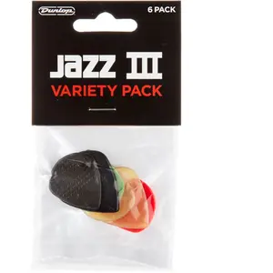 Comparateur de prix : Dunlop PVP103 - Pack de 6 mediators jazz III variés