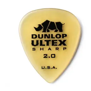 Dunlop 433P200 - Ultex Sharp Guitar Picks 2,00mm X 6