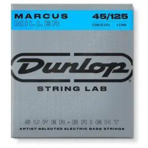 Dunlop DBMMS45125 - Jeu de 5 cordes basse électrique Marcus Miller - 45-125