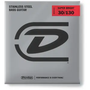 Comparateur de prix : Dunlop DBSBS30130 Super Bright SS Medium 30-130 pour basse 6 cordes