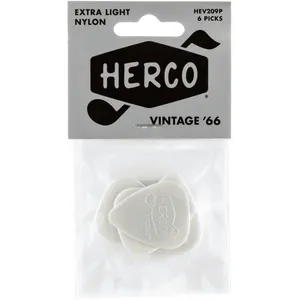Comparateur de prix : Dunlop Manufacturing Herco HEV209P - Sachet De 6 Médiators Vintage '66 Extra Light