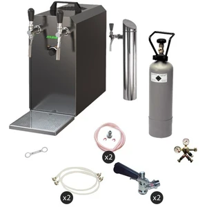 ich-zapfe Ensemble complet - tireuse a biere - stream 50 machine a biere, 2 lignes, 55 lh - black edition, keg:type s, keg 2:type g pas cher