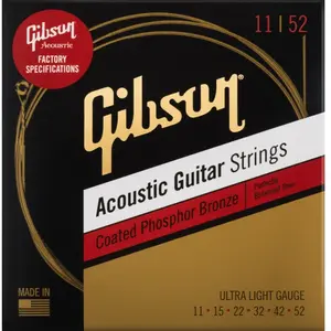 Gibson SAG-CPB11 Coated Phosphor Bronze Acoustic Guitar Strings Ultra- pas cher