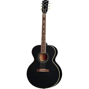 Epiphone J-180 LS Ebony Guitare Jumbo acoustique-électrique
