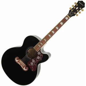 Guitares électro acoustiques EPIPHONE EJ200CE BLACK Folk électro