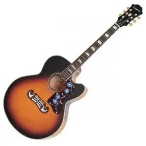 Epiphone J-200 EC Vintage Sunburst Guitare Jumbo acoustique-électriqueVendu parmichenaud