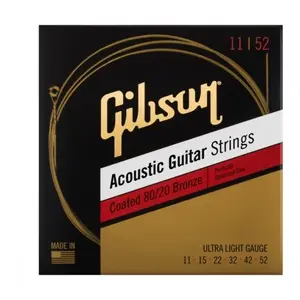 Comparateur de prix : Gibson Accessories SAG-CBRW11 Coated 80/20 Bronze Ultra Light 11-52