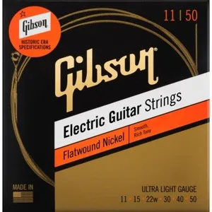 Gibson Accessories Flatwound Nickel Light 12-52 pas cher