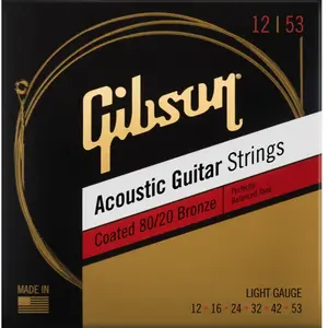 Gibson Accessories SAG-CBRW12 Coated 80/20 Bronze Light 12-53