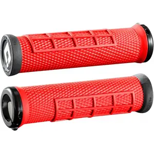 Poignées MTB ODI Elite Pro Lock-On 2.1 Rouges avec Colliers Noirs - 130mmVendu parbikeinn