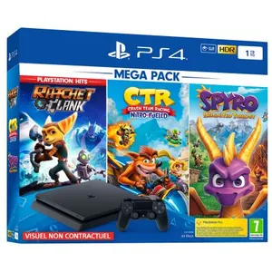 Playstation 4 Sony 1 To Noir + Crash Team Racing + Spyro pas cher