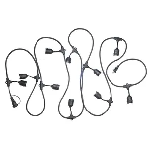 Guirlande Guinguette led 10M IP44 pour 10 ampoules E27 - Non inclus Si...Vendu parcdiscount