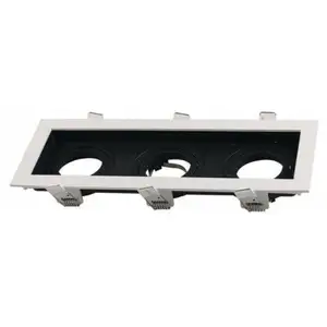 Comparateur de prix : SILAMP Support Spot GU10 Encastrable Orientable Triple Projecteur Blanc