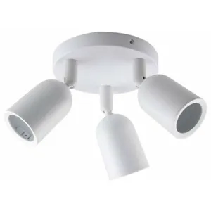 Comparateur de prix : SILAMP Spot led en saillie Triple Orientable blanc pour ampoule GU10 -