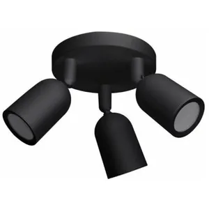 Comparateur de prix : SILAMP Spot led en saillie Triple Orientable noir pour ampoule GU10 - s