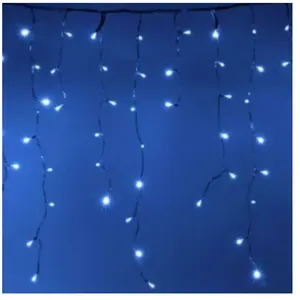 Guirlande LED Rideaux 140LED 220V 3m IP44 8 modes - Bleu - SILAMPVendu parkaufland