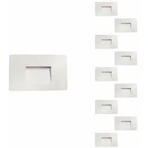 Balise led saillie 3W 220V 120° IP44 pour Escalier - Pack de 10 / Blan...Vendu paramazon