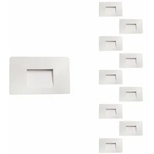 Balise LED saillie 3W 220V 120° BLANC IP44 pour Escalier (Pack de 10) ...Vendu paramazon