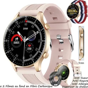Montre Connectée Femme XTRADITECH Extra Fine Épaisseur 9 mm Boîtier Alliage Zn Rond 1,3" Étanche 2 Boutons 1 Raccourci au SportVendu parcdiscount