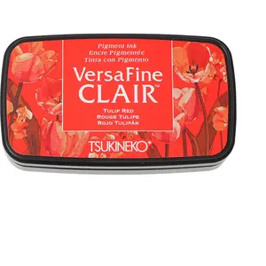 Merkloos / Sans marque Encre - Tsukineko - Versafine Clair - Rouge Tulipe - Séchage rapide - Résistante à l'eau pas cher