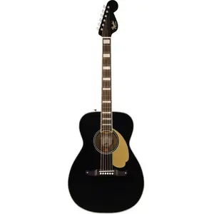 Comparateur de prix : Fender Malibu Vintage Black OV Gold Pickguard guitare électro-acoustique folk avec étui
