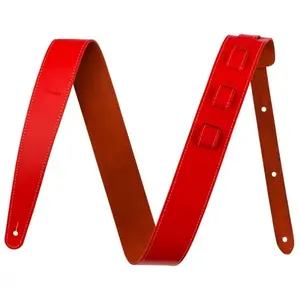 Comparateur de prix : Fender Fender 2" Essentials Leather Strap Red Sangle De Guitare