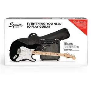Comparateur de prix : Fender Squier Sonic Stratocaster Pack Black Guitare électrique