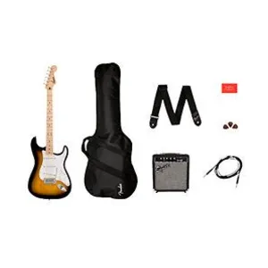 Comparateur de prix : Fender Squier Sonic Stratocaster Pack 2-Color Sunburst Guitare électrique