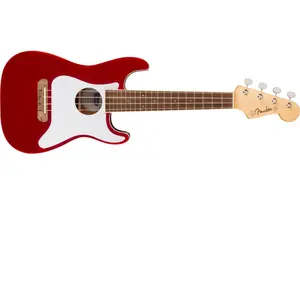 Comparateur de prix : Fender Fullerton Strat Uke Candy Apple Red Ukulélé concert