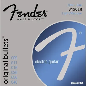 Cordes FENDER 3150LR 9 46 PURE NICKEL BULLETS Cordes guitares électriques