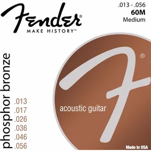 Fender Fender 60m Medium Cordes Guitare Folk Acoustique 13-56 pas cher
