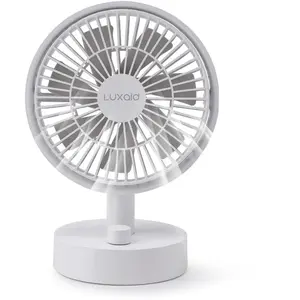 Luxaid Ventilateur de Bureau, Batterie 2000 mAh USB-C, 10 Vitesses, Os...