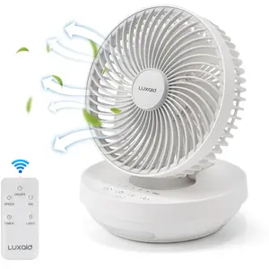 Luxaid Ventilateur de bureau pliable avec télécommande, batterie 4000 ... pas cher