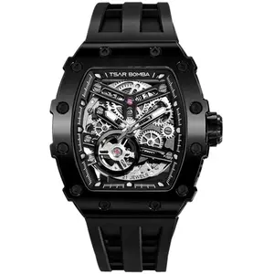 Montre Bracelet Tsar Bomba TB8208A45 - AUTOMATIQUE ACIER PVD NOIR SILI... pas cher