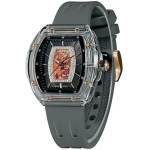 Montre Bracelet Tsar Bomba TB8219L06 - QUARTZ ACRYLIQUE FKM GRIS pas cher