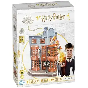 Asmodee Puzzle 3D Harry Potter Boutique Weasley - CubicFun - 62 pièces