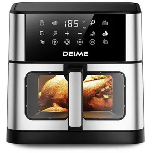 BALITTA DEIME Friteuse à air sans huile 10L, Air Fryer 1800 W avec 10 Préprogrammes, Écran Tactile LED, Fenêtre Transparente pas cher