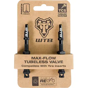 Comparateur de prix : Wtb Paire de valves tubeless TCS Max-Flow en aluminium - 46mm, Noir