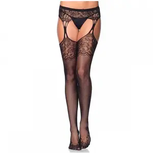 Leg Avenue Collant Porte-Jarretelles 1103 Résille & Dentelle pas cher