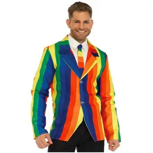 Leg Avenue Costume de clown arc-en-ciel - Non spécifié - Non spécifié - Multicolore - 2 pièces - Veste et cravate rayée pas cher