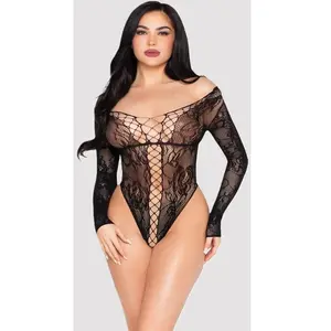 Leg Avenue - Teddy en Dentelle - Noir