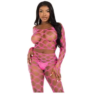 Ensemble Crop Top & Leggings Hardcore Élégance et Provocation - TU pas cher