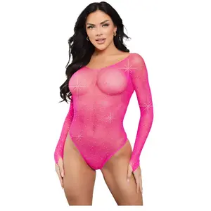 Comparateur de prix : Body à Manches Longues avec Strass et Culotte Pratique - TU